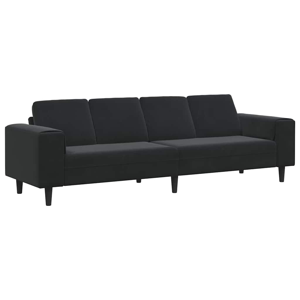 Woonkamer Bank Zwart 250 x 77 x 76 cm