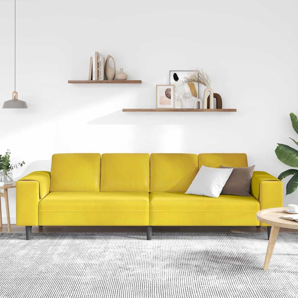 Woonkamer Bank Geel 250 x 77 x 76 cm