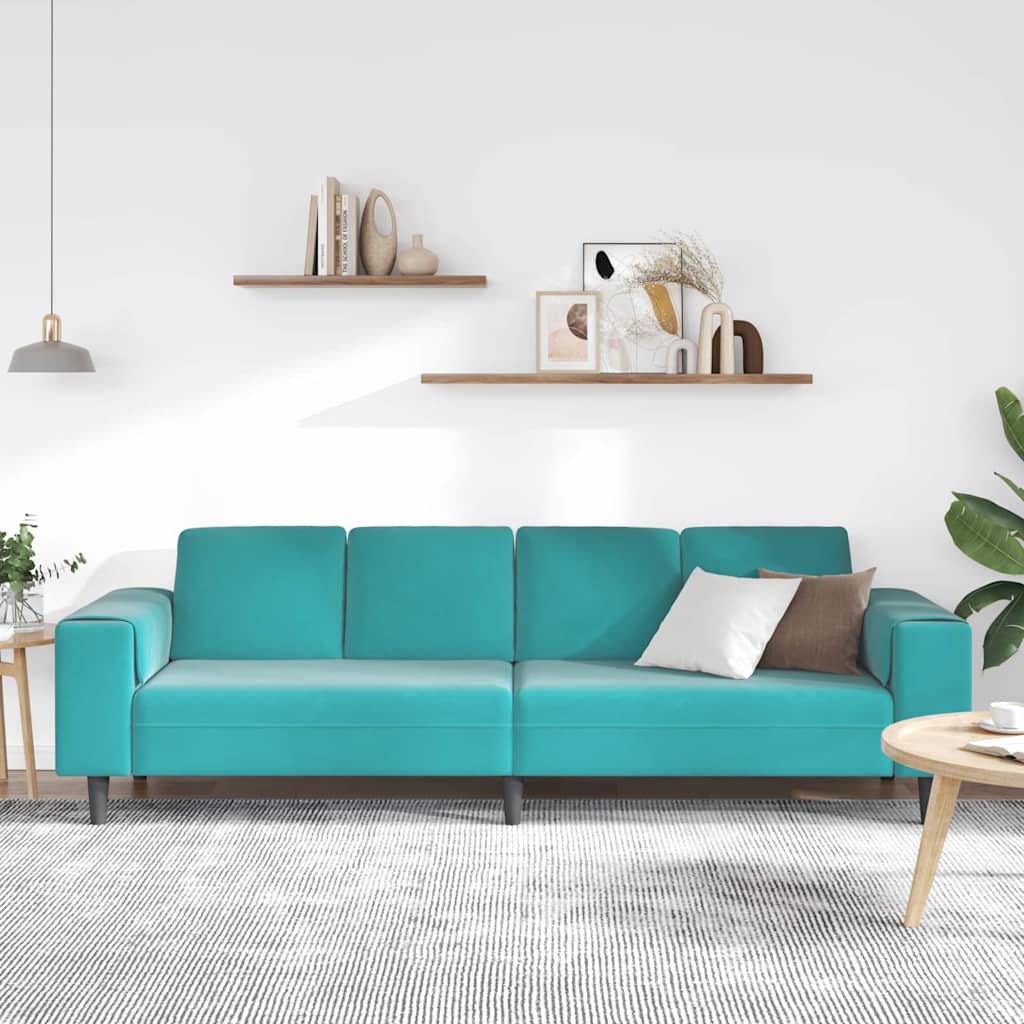 Woonkamer Bank Turquoise 250 x 188 x 76 cm