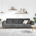 Bank Donkergrijs 250 x 77 x 76 cm Katoen Stof