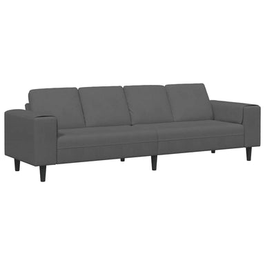Bank Donkergrijs 250 x 77 x 76 cm Katoen Stof