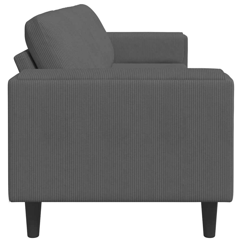 Bank Donkergrijs 250 x 77 x 76 cm Katoen Stof