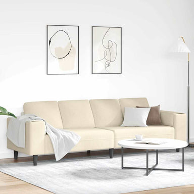Bank Crème 250 x 77 x 76 cm Katoen Stof