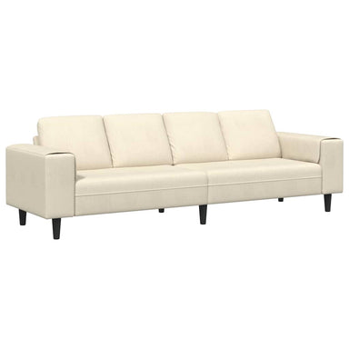 Bank Crème 250 x 77 x 76 cm Katoen Stof
