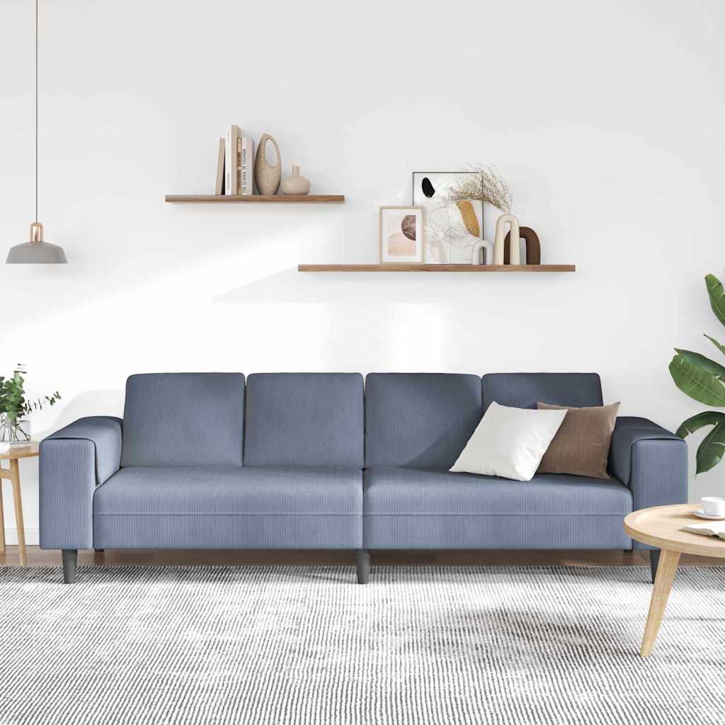Bank Blauw 250 x 77 x 76 cm Katoen Stof