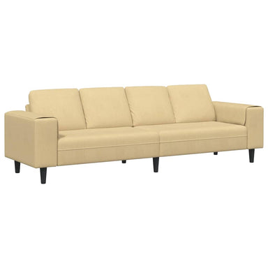 Bank Grijs groen 250 x 77 x 76 cm Katoen Stof