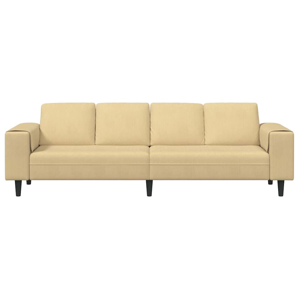 Bank Grijs groen 250 x 77 x 76 cm Katoen Stof