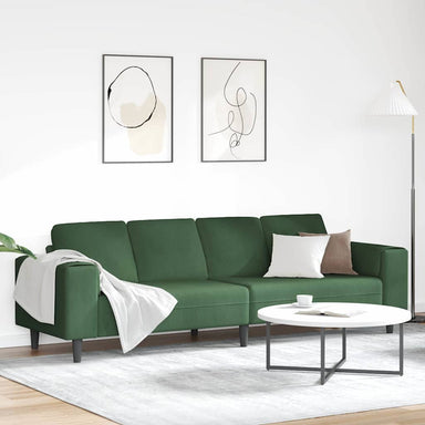 Bank Donkergroen 250 x 77 x 76 cm Katoen Stof