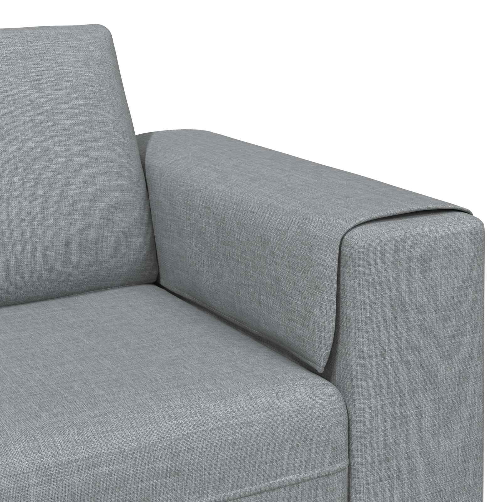 Woonkamer Bank 3 st Lichtgrijs Polyester