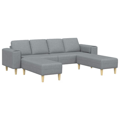 Woonkamer Bank 3 st Lichtgrijs Polyester