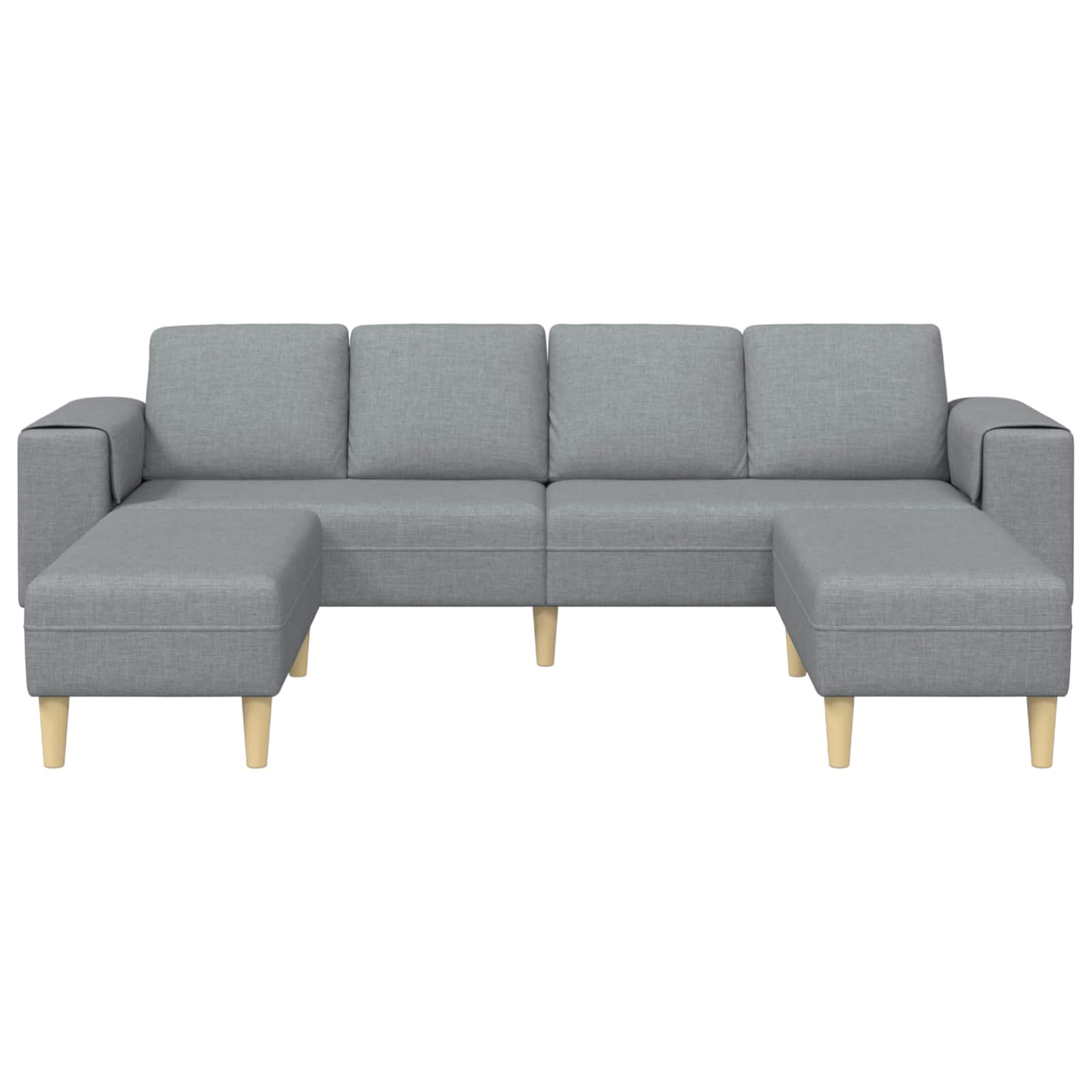 Woonkamer Bank 3 st Lichtgrijs Polyester
