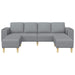 Woonkamer Bank 3 st Lichtgrijs Polyester