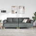 Woonkamer Bank 3 st Donkergrijs Polyester