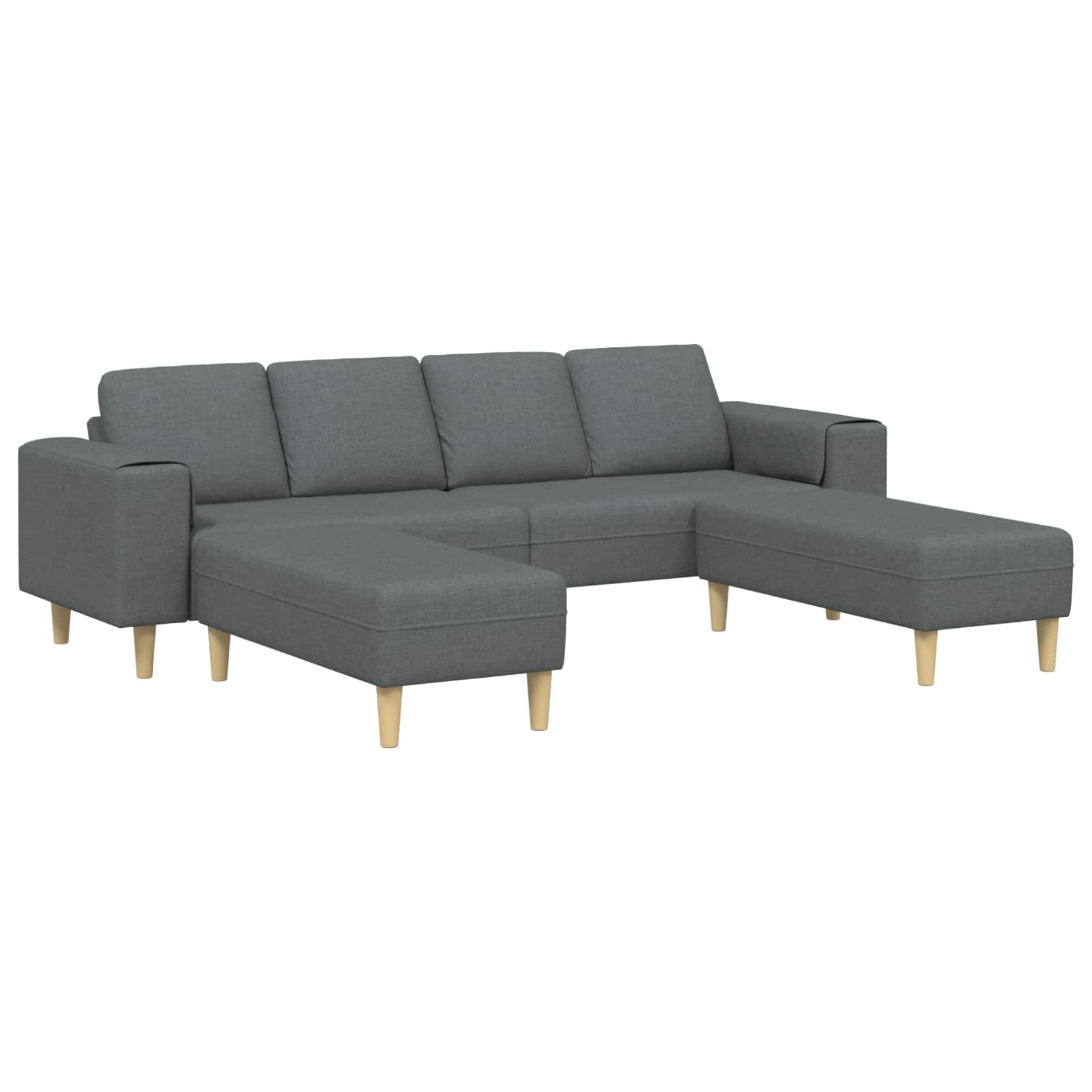 Woonkamer Bank 3 st Donkergrijs Polyester