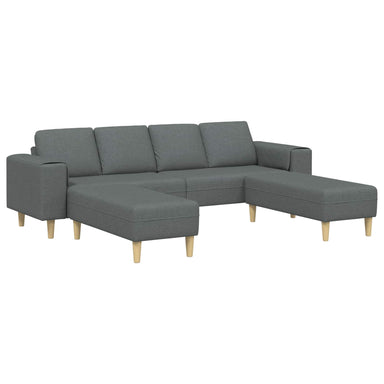Woonkamer Bank 3 st Donkergrijs Polyester