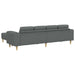 Woonkamer Bank 3 st Donkergrijs Polyester