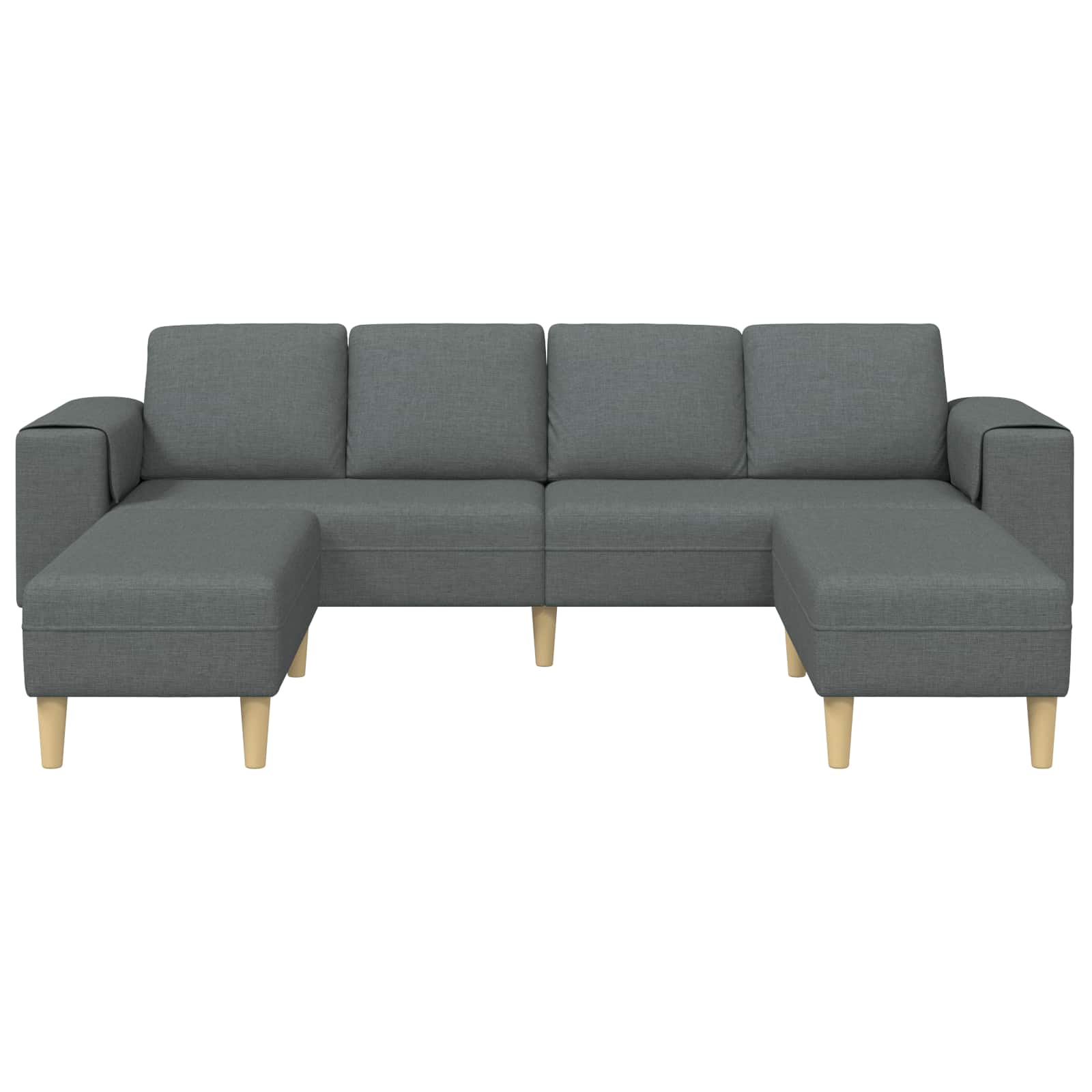 Woonkamer Bank 3 st Donkergrijs Polyester
