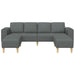 Woonkamer Bank 3 st Donkergrijs Polyester
