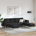 Woonkamer Bank 3 st Zwart Polyester