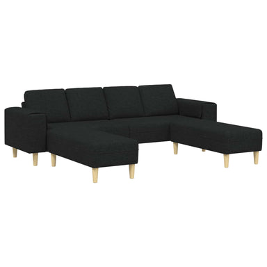 Woonkamer Bank 3 st Zwart Polyester