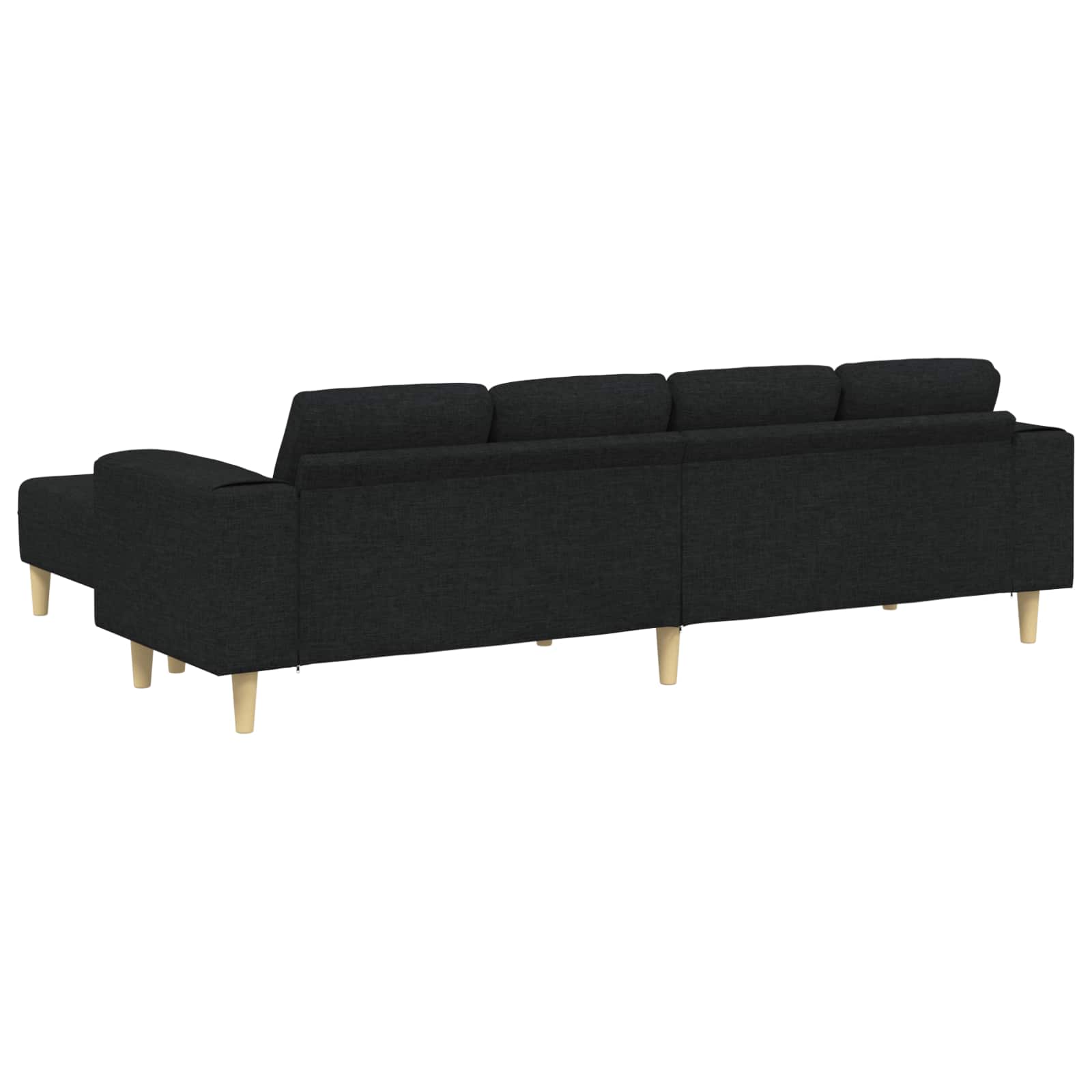 Woonkamer Bank 3 st Zwart Polyester