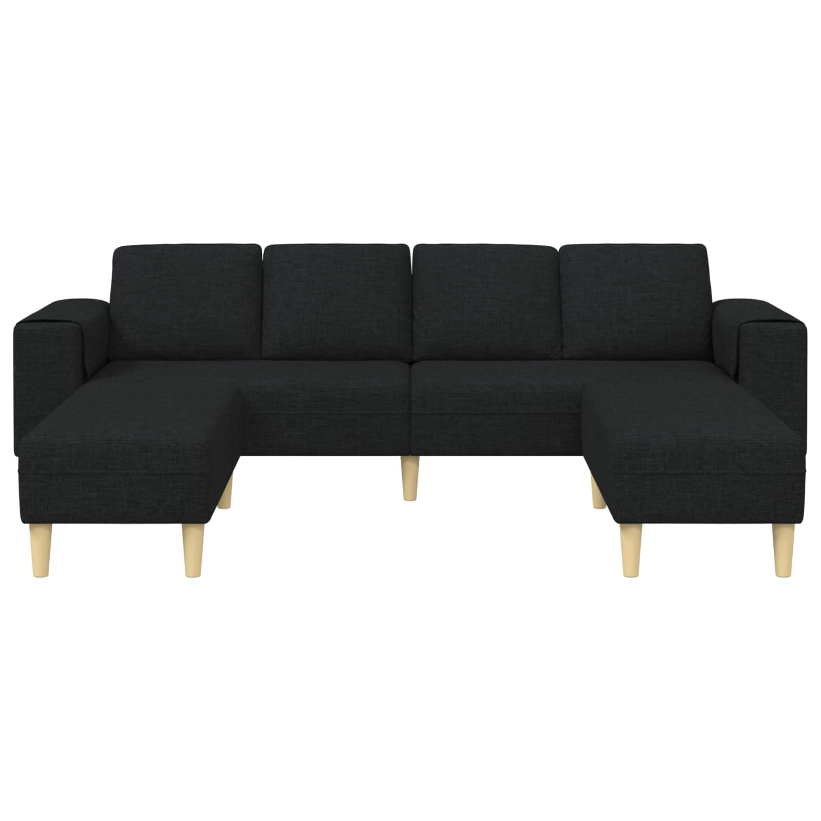 Woonkamer Bank 3 st Zwart Polyester