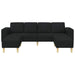 Woonkamer Bank 3 st Zwart Polyester