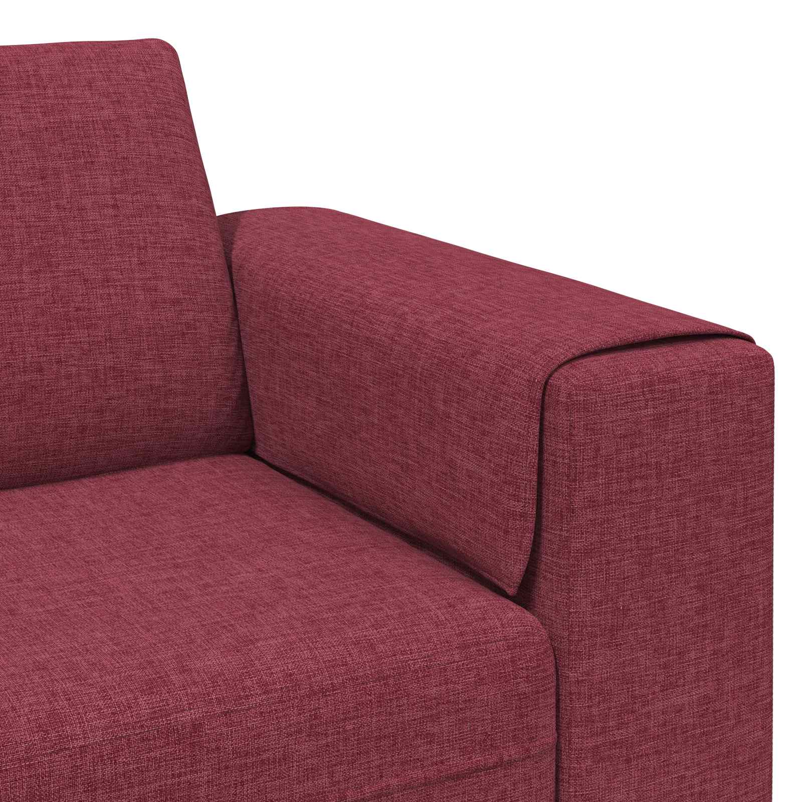 Woonkamer Bank 3 st Wijnrood Polyester