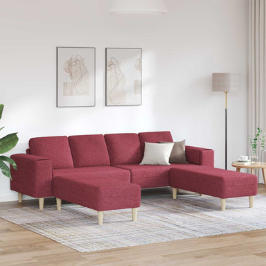 Woonkamer Bank 3 st Wijnrood Polyester
