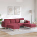 Woonkamer Bank 3 st Wijnrood Polyester