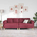 Woonkamer Bank 3 st Wijnrood Polyester