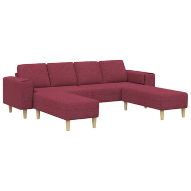 Woonkamer Bank 3 st Wijnrood Polyester