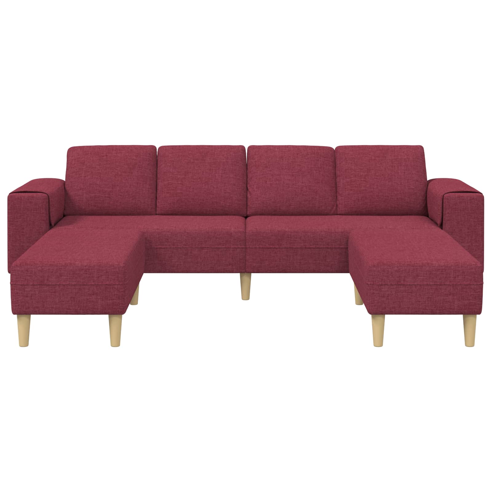 Woonkamer Bank 3 st Wijnrood Polyester