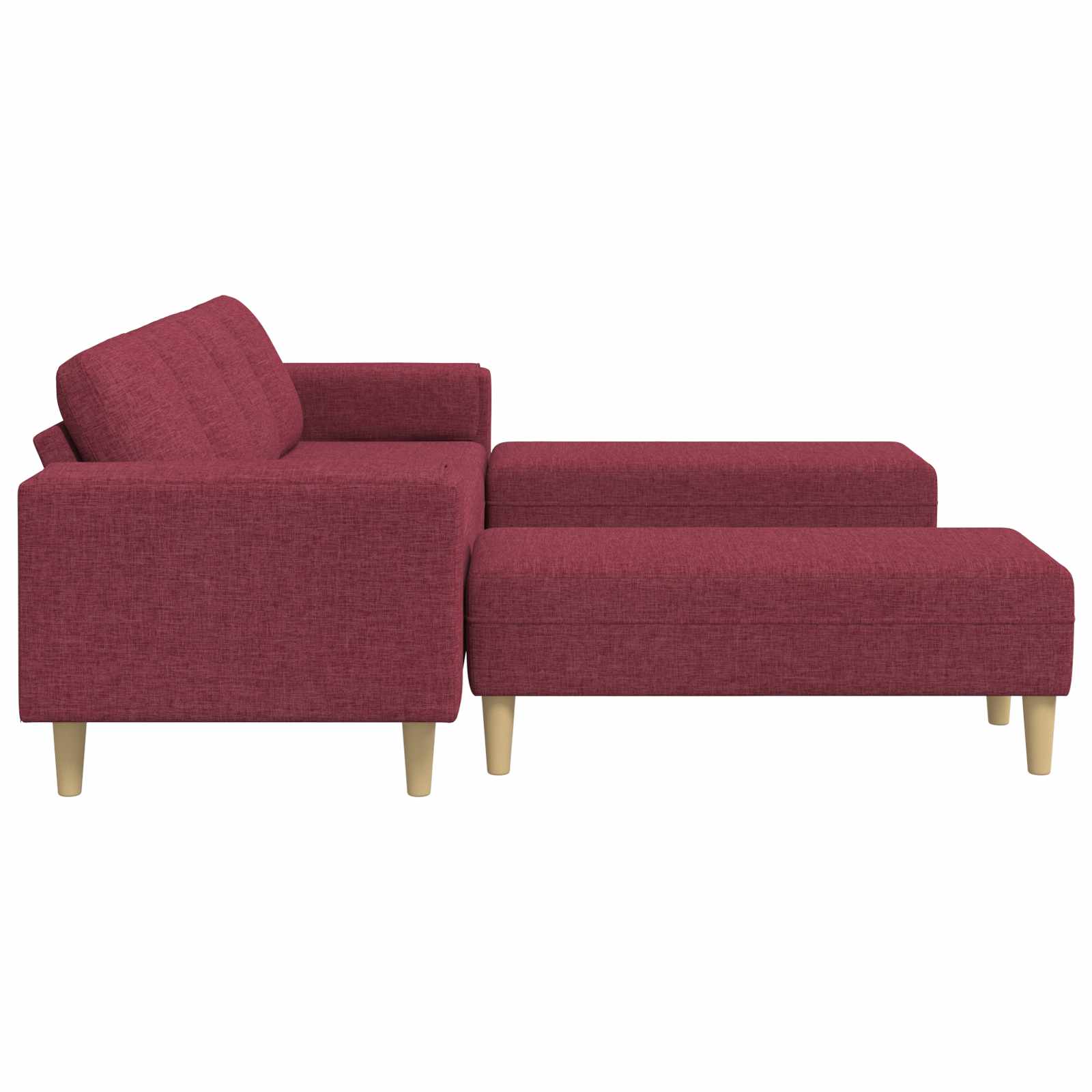 Woonkamer Bank 3 st Wijnrood Polyester