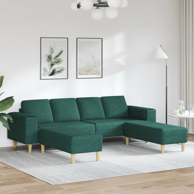 Woonkamer Bank 3 st Donkergroen Polyester