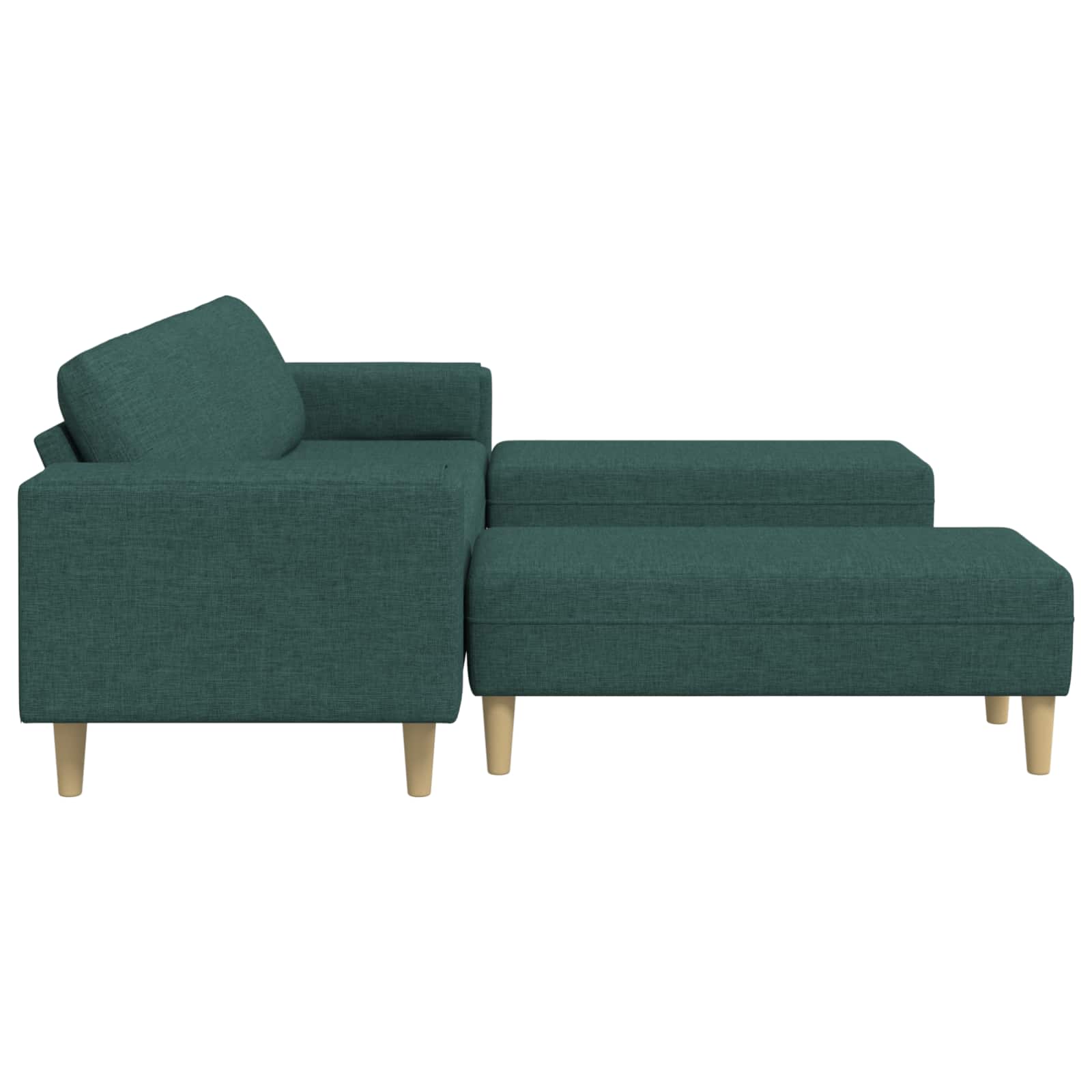 Woonkamer Bank 3 st Donkergroen Polyester