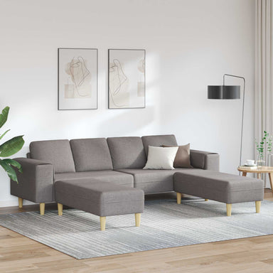 Woonkamer Bank 3 st Taupe Polyester