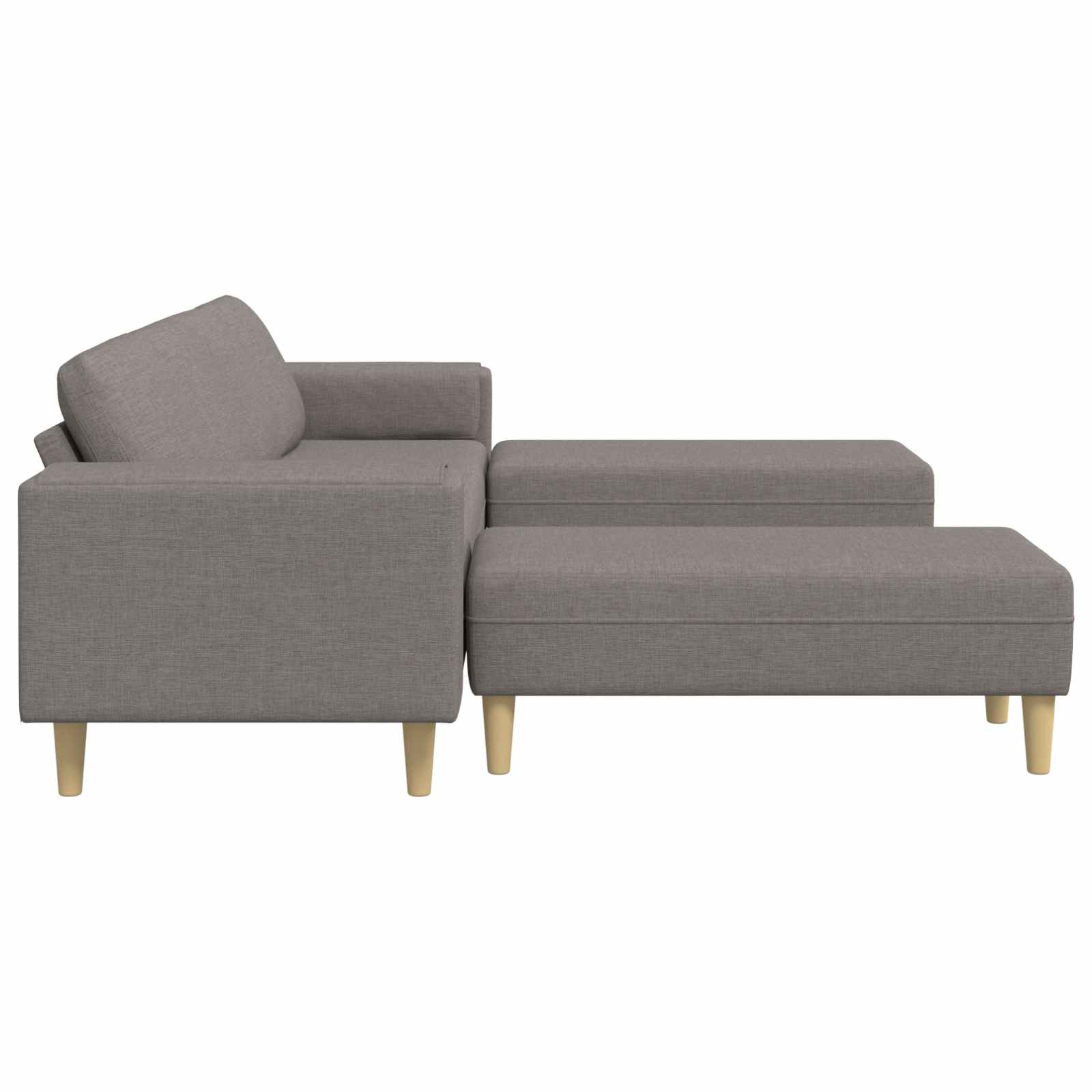 Woonkamer Bank 3 st Taupe Polyester