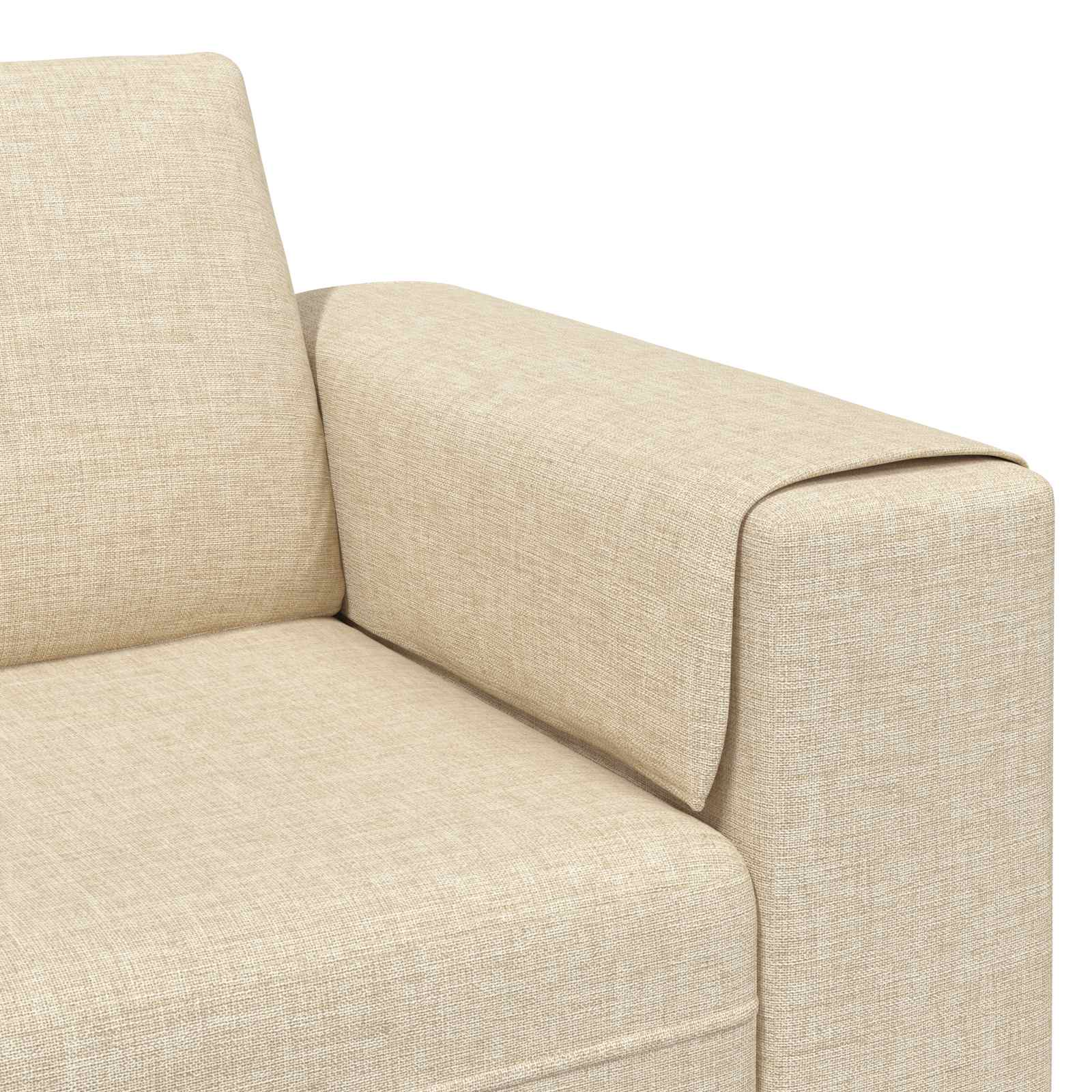 Woonkamer Bank 3 st Crème Polyester