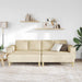 Woonkamer Bank 3 st Crème Polyester