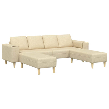 Woonkamer Bank 3 st Crème Polyester