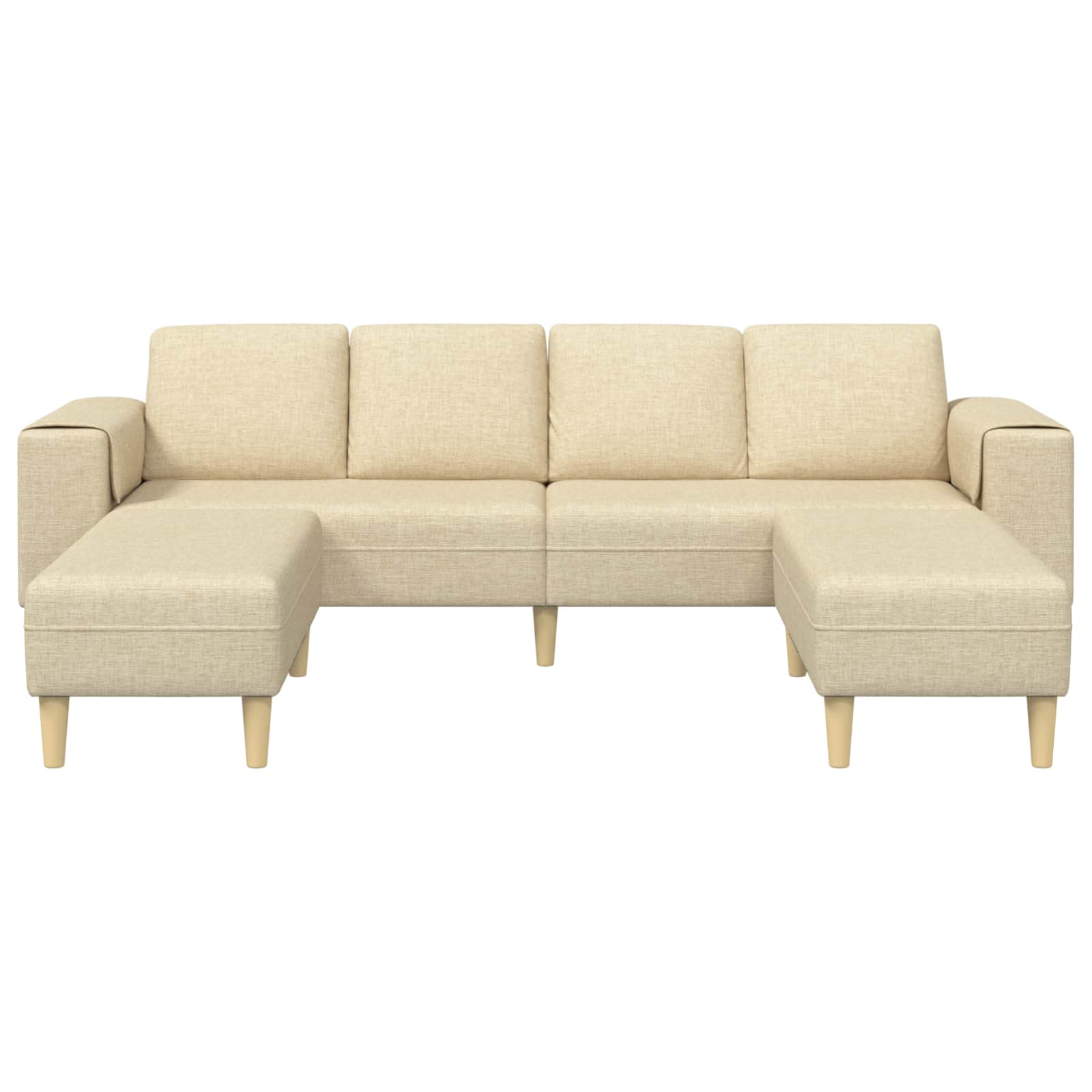 Woonkamer Bank 3 st Crème Polyester