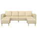 Woonkamer Bank 3 st Crème Polyester