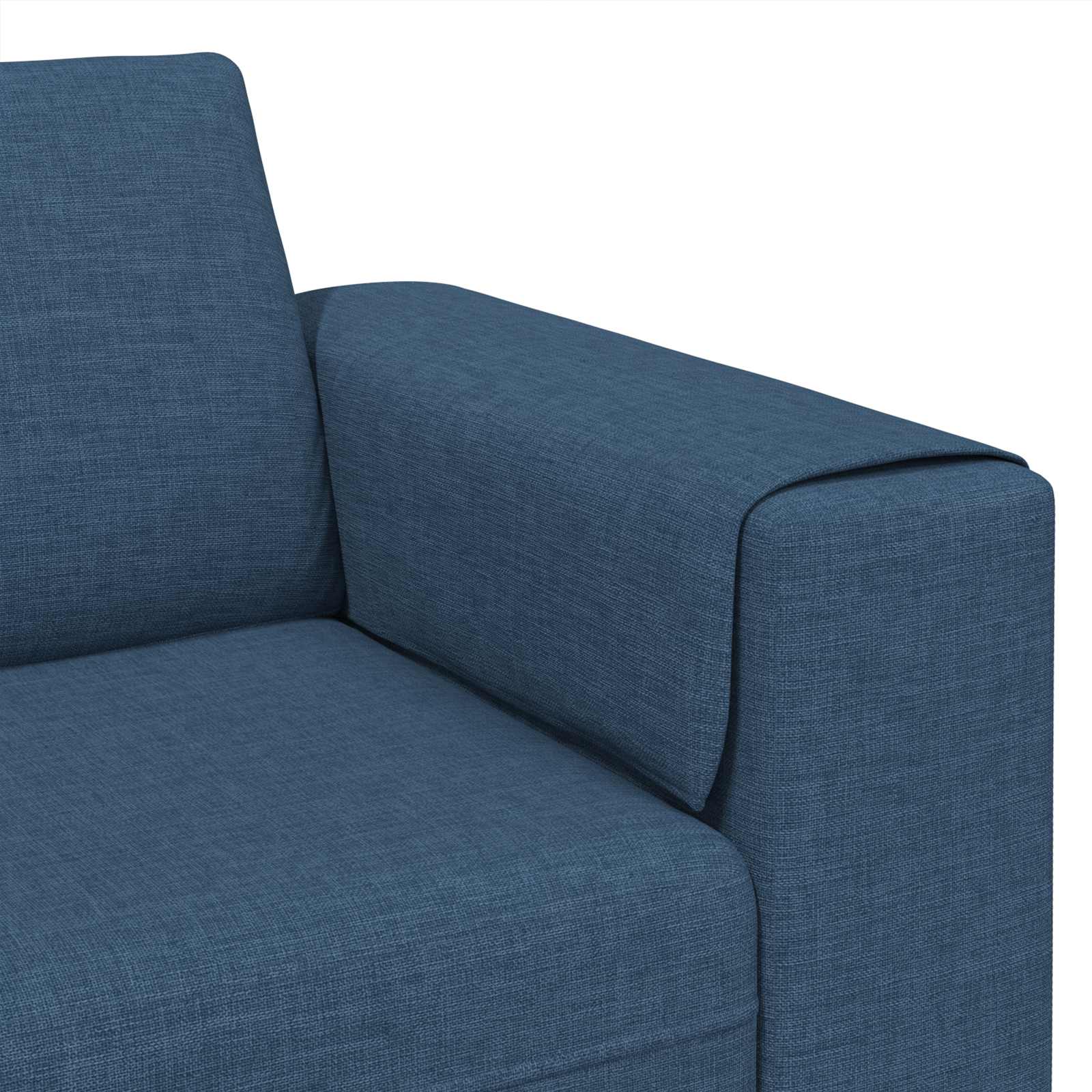 Woonkamer Bank 3 st Blauw Polyester