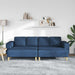 Woonkamer Bank 3 st Blauw Polyester