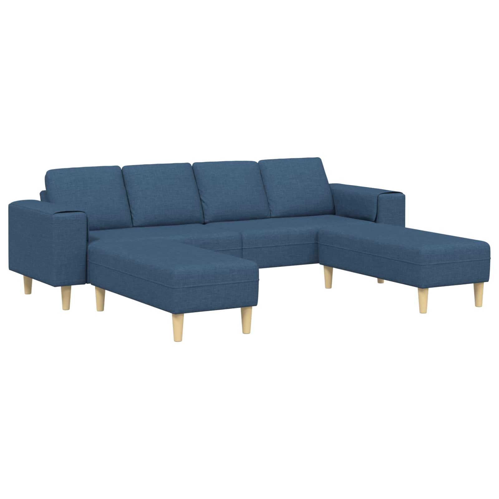 Woonkamer Bank 3 st Blauw Polyester