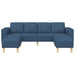 Woonkamer Bank 3 st Blauw Polyester
