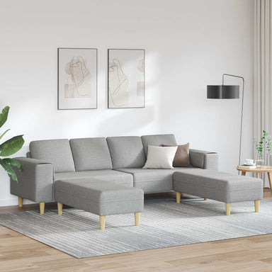 Woonkamer Bank 3 st Wolkengrijs Polyester