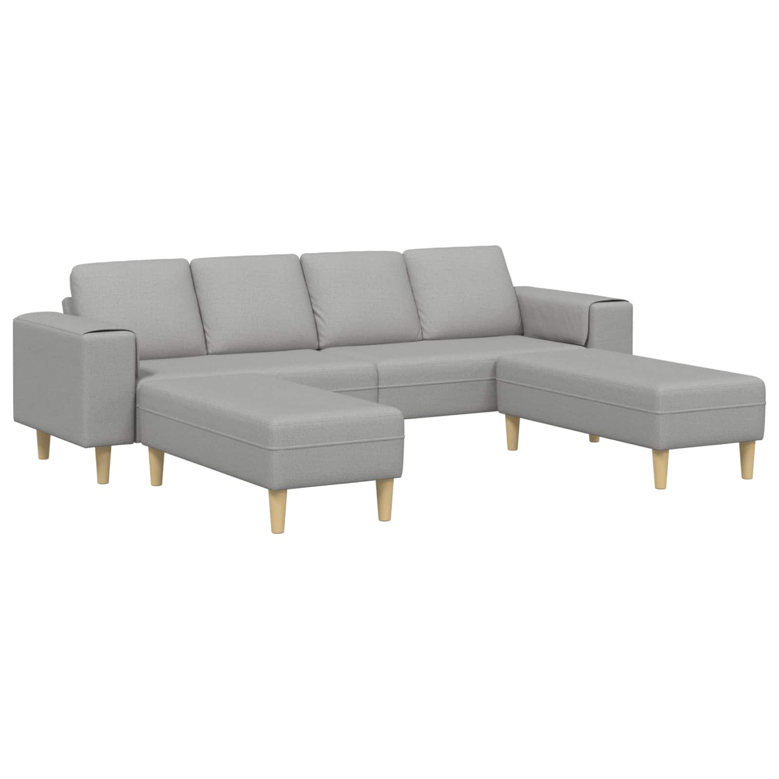 Woonkamer Bank 3 st Wolkengrijs Polyester