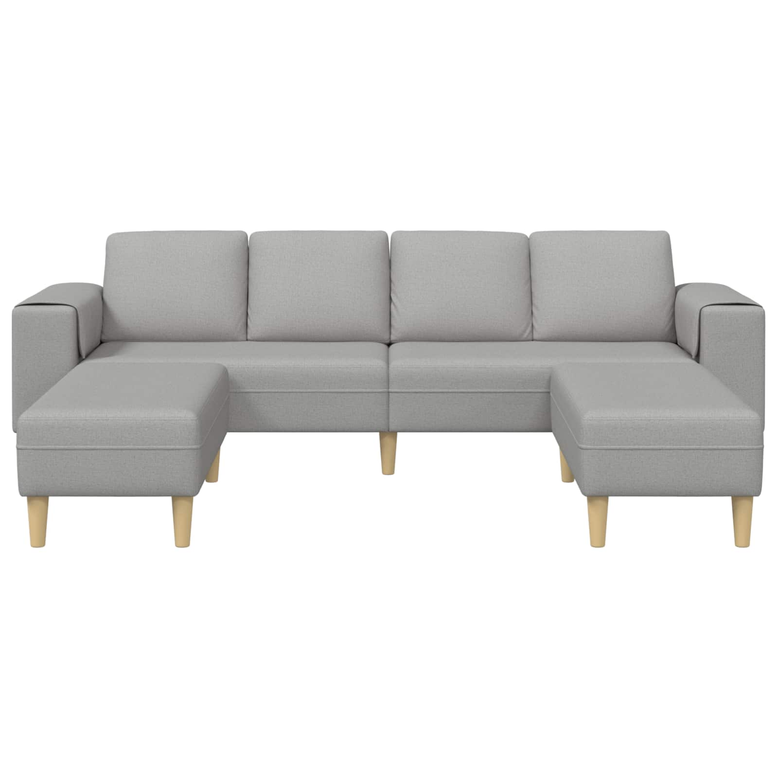 Woonkamer Bank 3 st Wolkengrijs Polyester